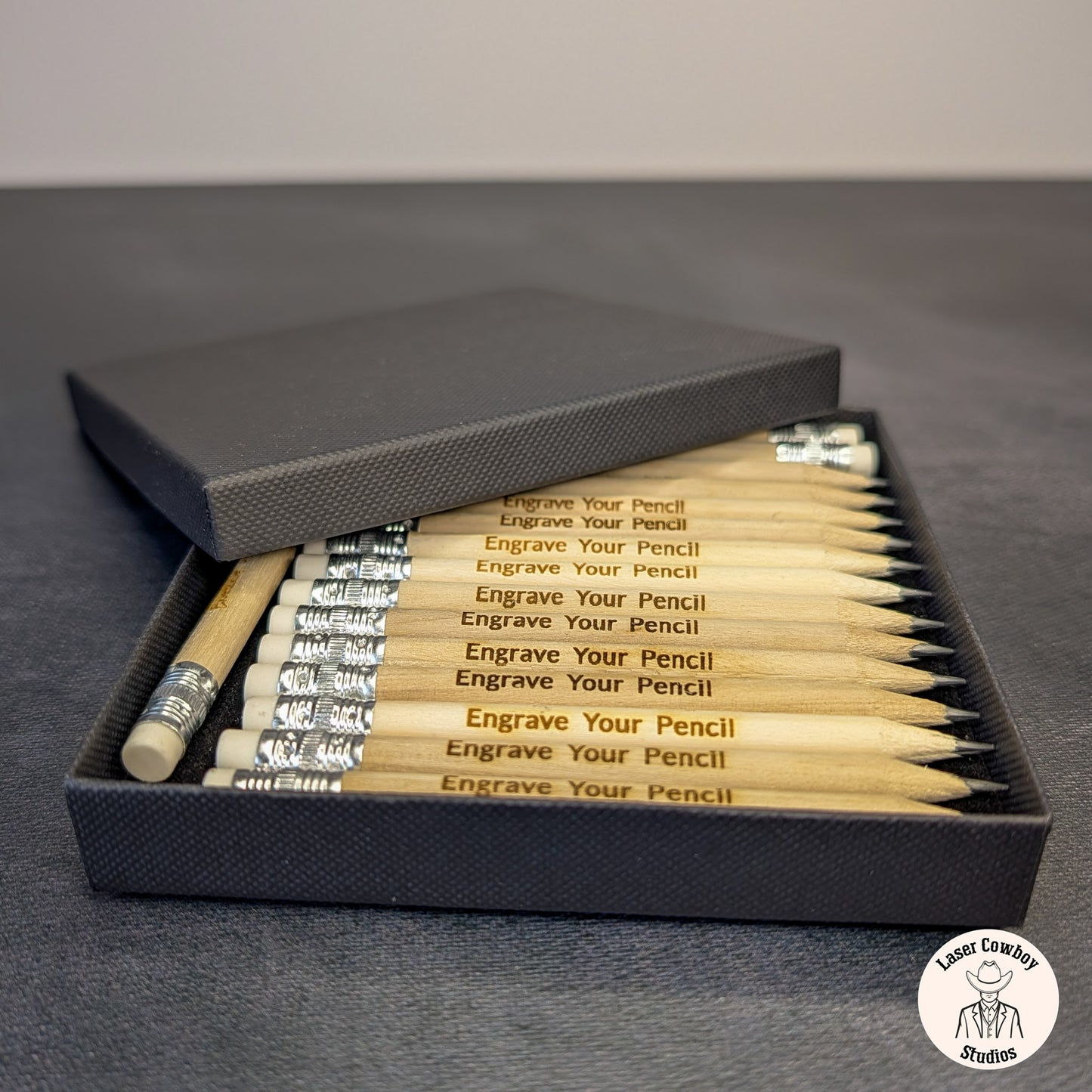 Round Eraser Pencils - Engraved