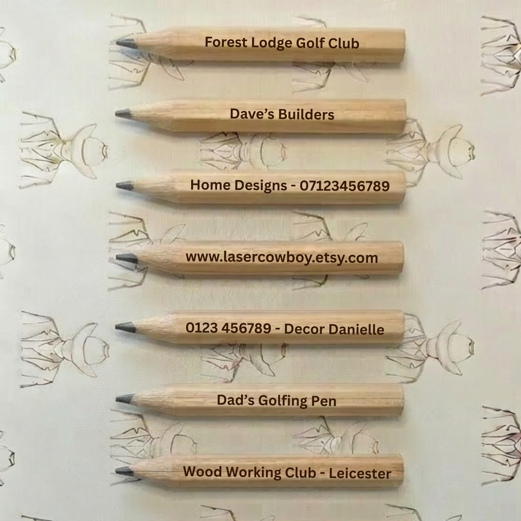 Customisable Half Pencils (Hexagonal) - Engrave Your Brand