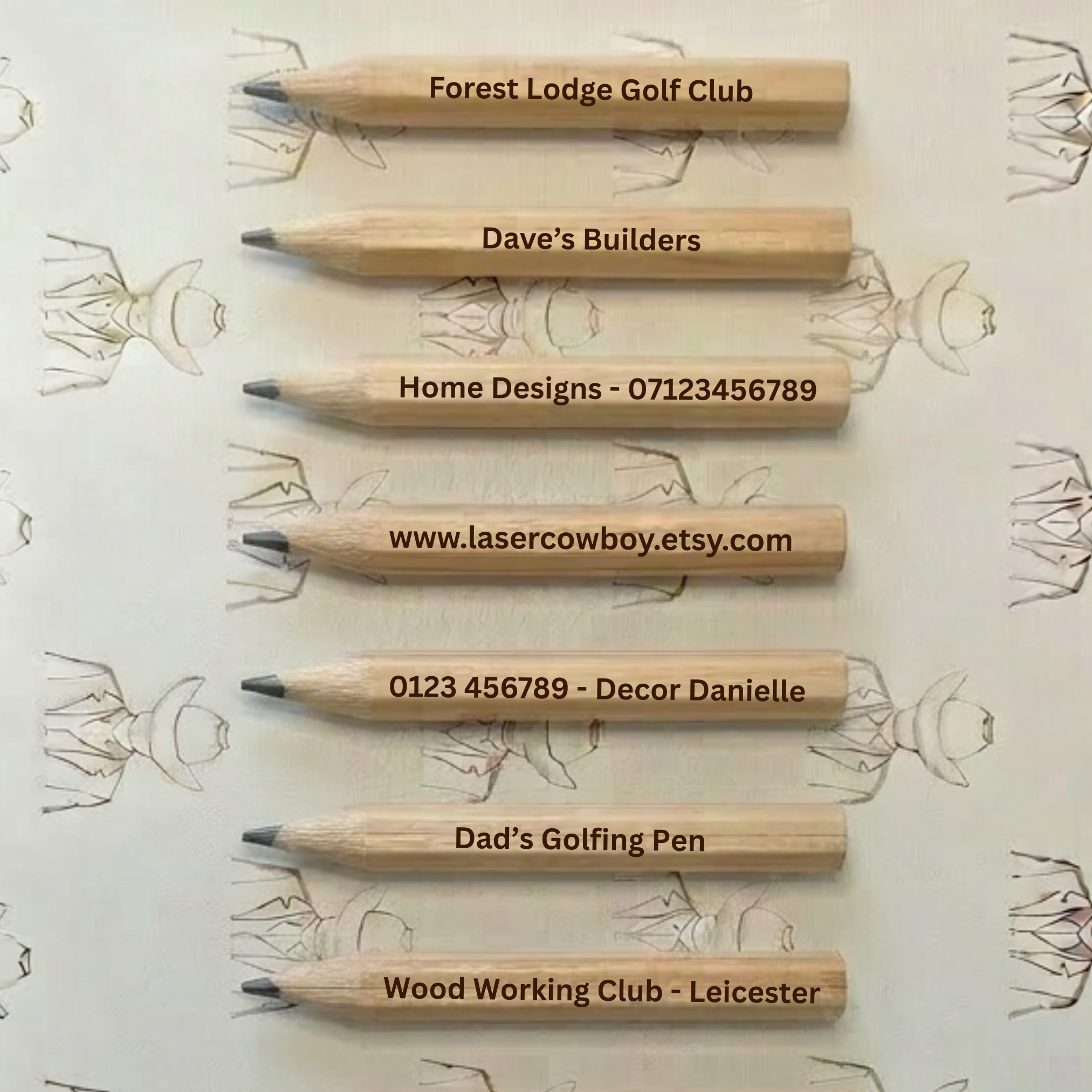 Customisable Half Pencils (Hexagonal) - Engrave Your Brand