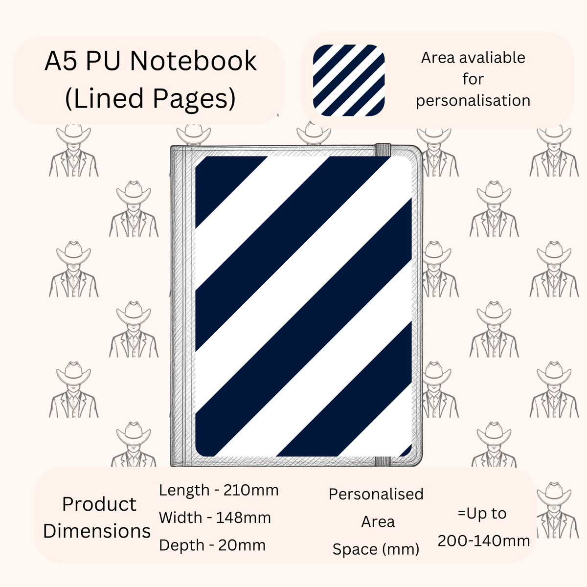 Personalised A5 Leather Notebook