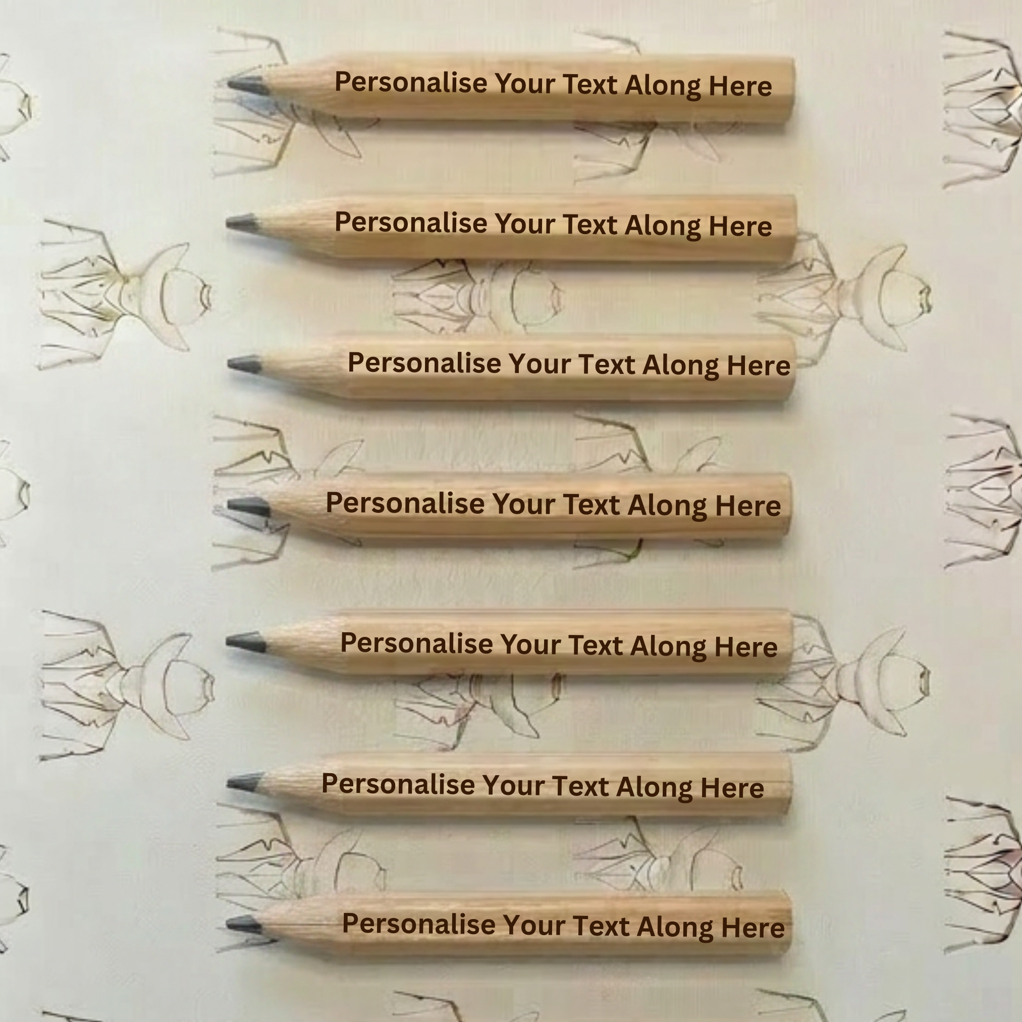 Customisable Half Pencils (Hexagonal) - Engrave Your Brand