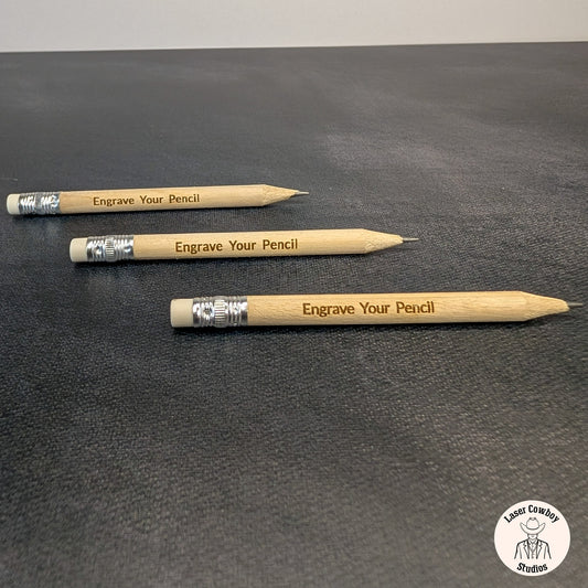 Round Eraser Pencils - Engraved