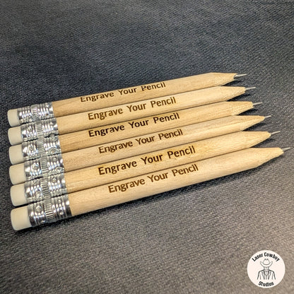 Round Eraser Pencils - Engraved