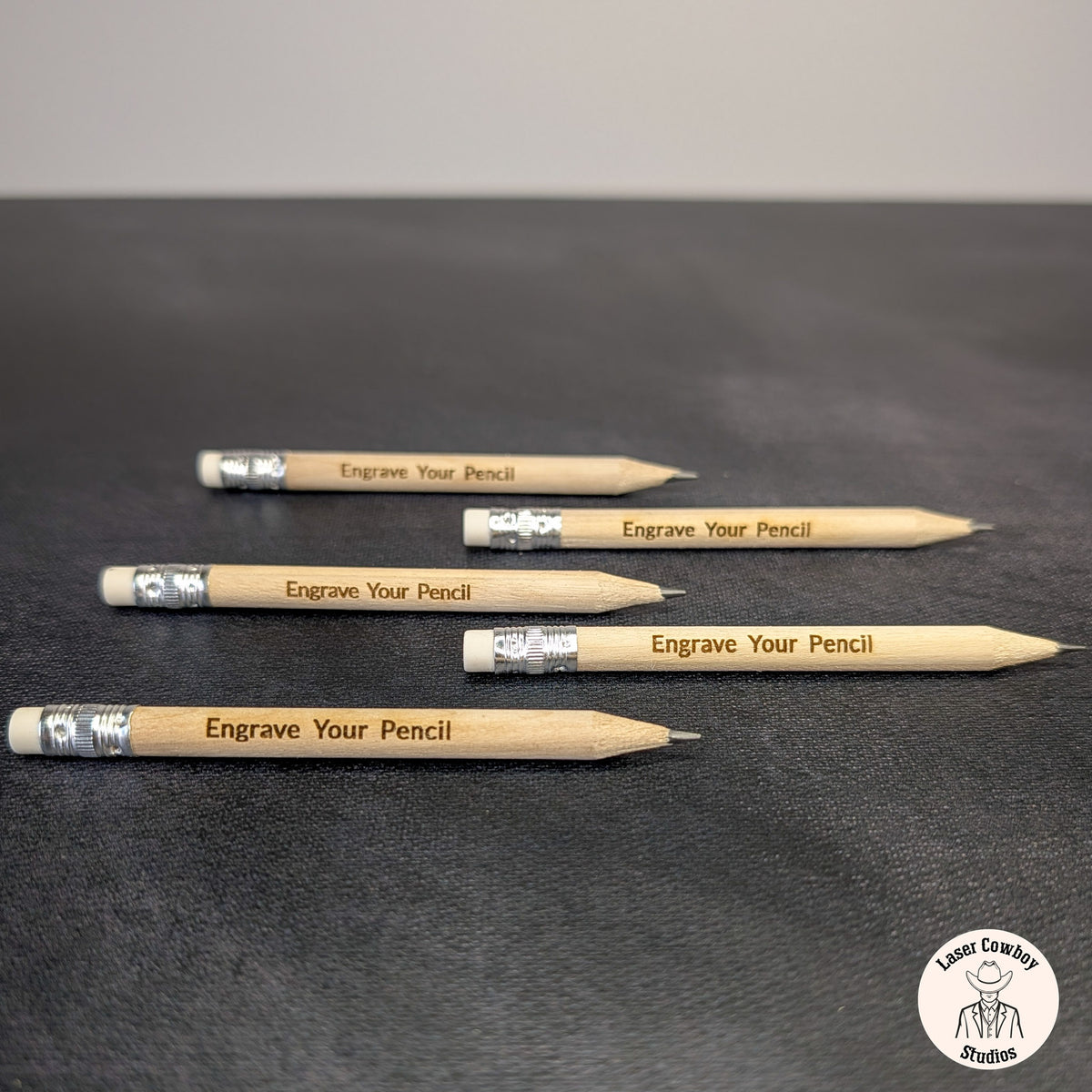 Round Eraser Pencils - Engraved