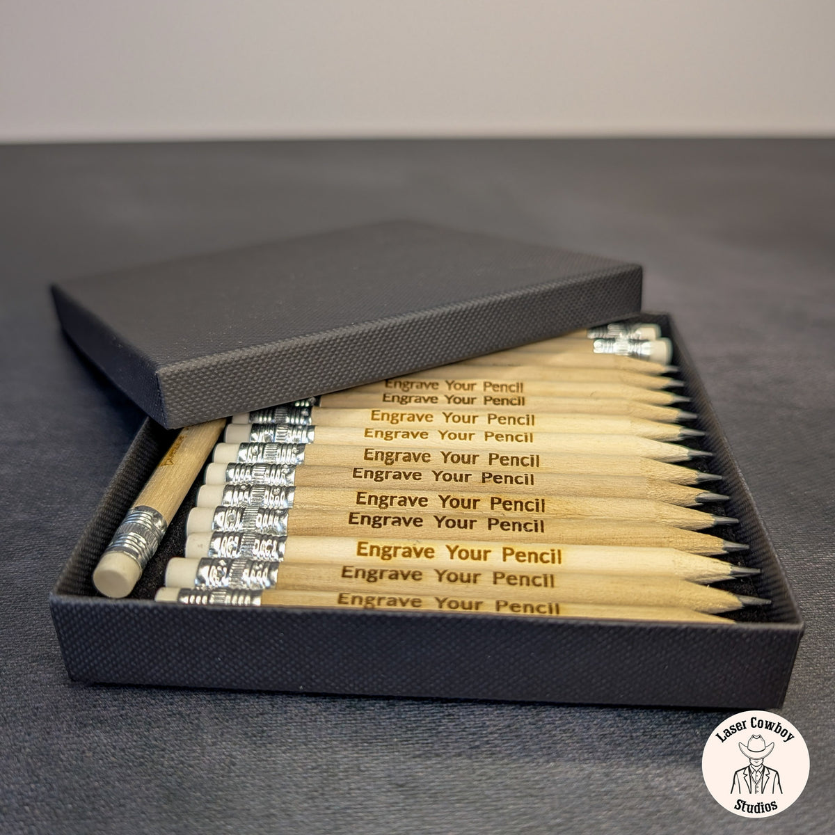 Round Eraser Pencils - Engraved
